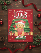 Festive craft book for families creating handmade holiday memories. Lasting Littles keepsake art craft for babies toddlers preschoolers