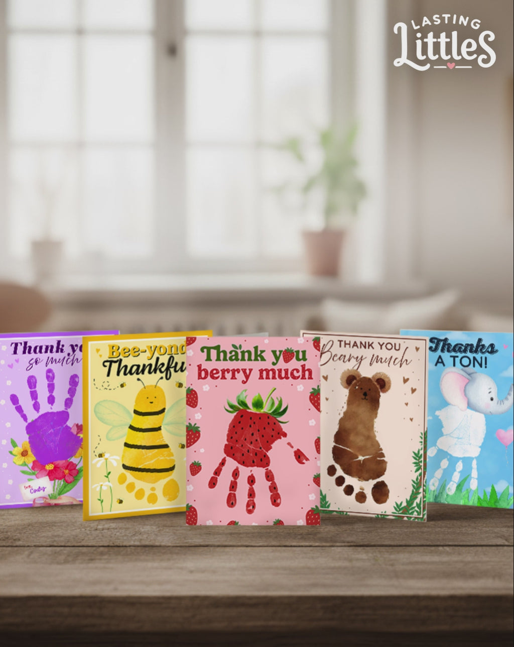 Lasting Littles Handprint & Footprint Thank You Cards