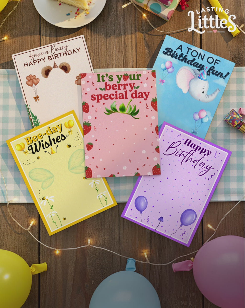 Lasting Littles Handprint & Footprint Birthday Cards