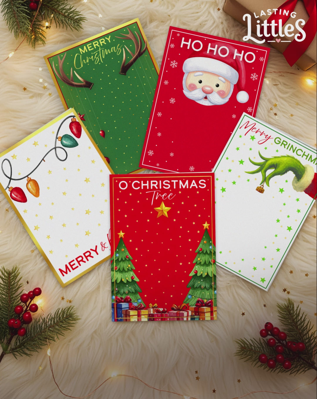 Lasting Littles Holiday Handprint & Footprint Cards